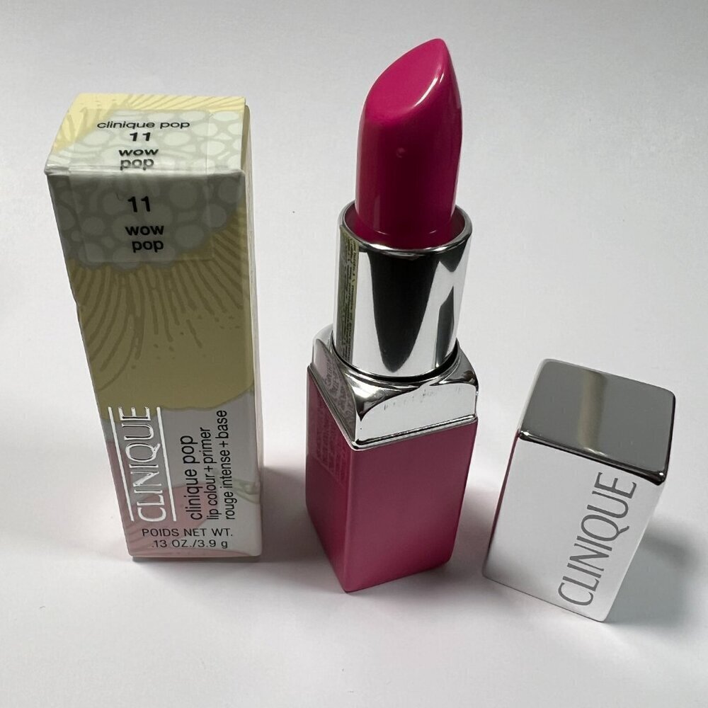 Clinique Pop Lip Colour + Primer Shade 11 Wow Pop Lipstick Full Regular Size